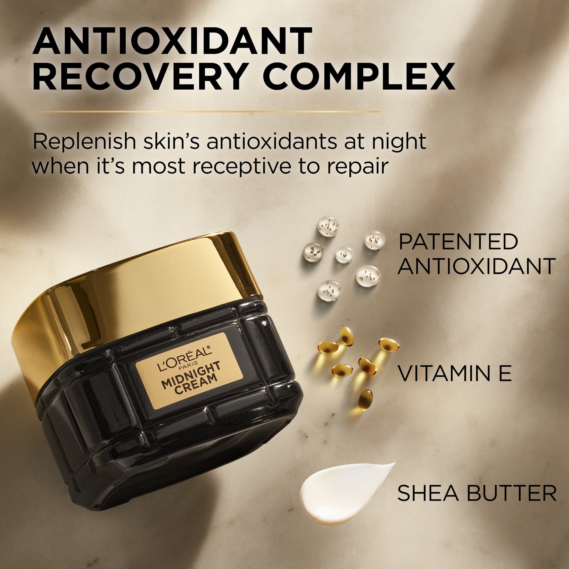 L'Oreal Paris Age Perfect Cell Renewal Midnight Cream, with Antioxidant Recovery Complex, 1.7 oz