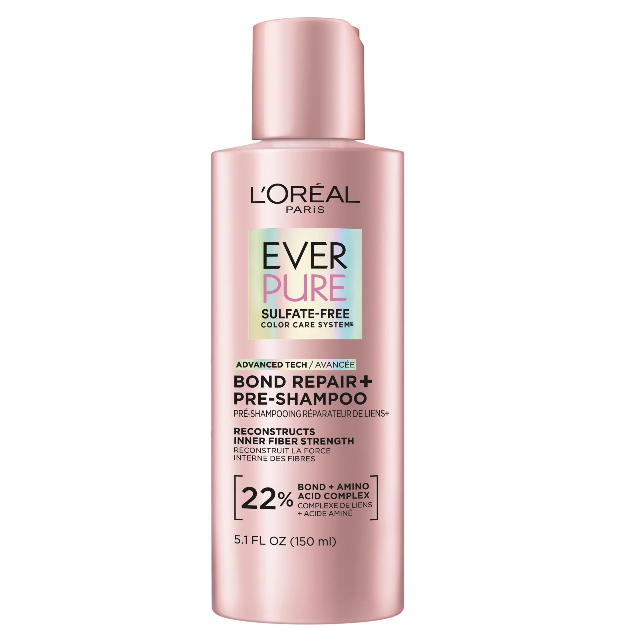 L'Oreal Paris EverPure Sulfate Free Bond Strengthening Shampoo, Conditioner, & Pre Shampoo Treatment Set, 6.8 fl oz