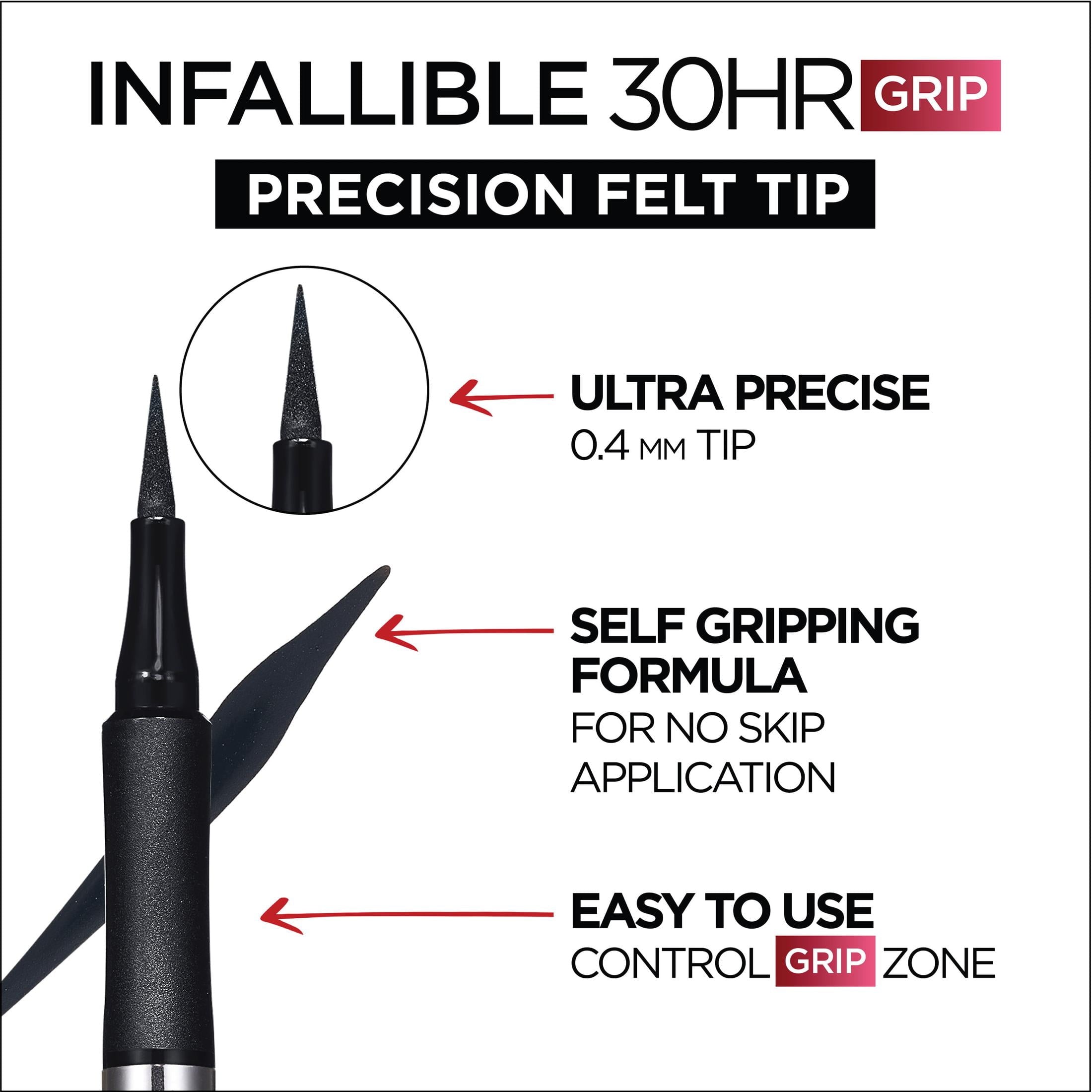 L'Oreal Paris Infallible Precision Felt Waterproof Liquid Eyeliner, 0.03 fl oz