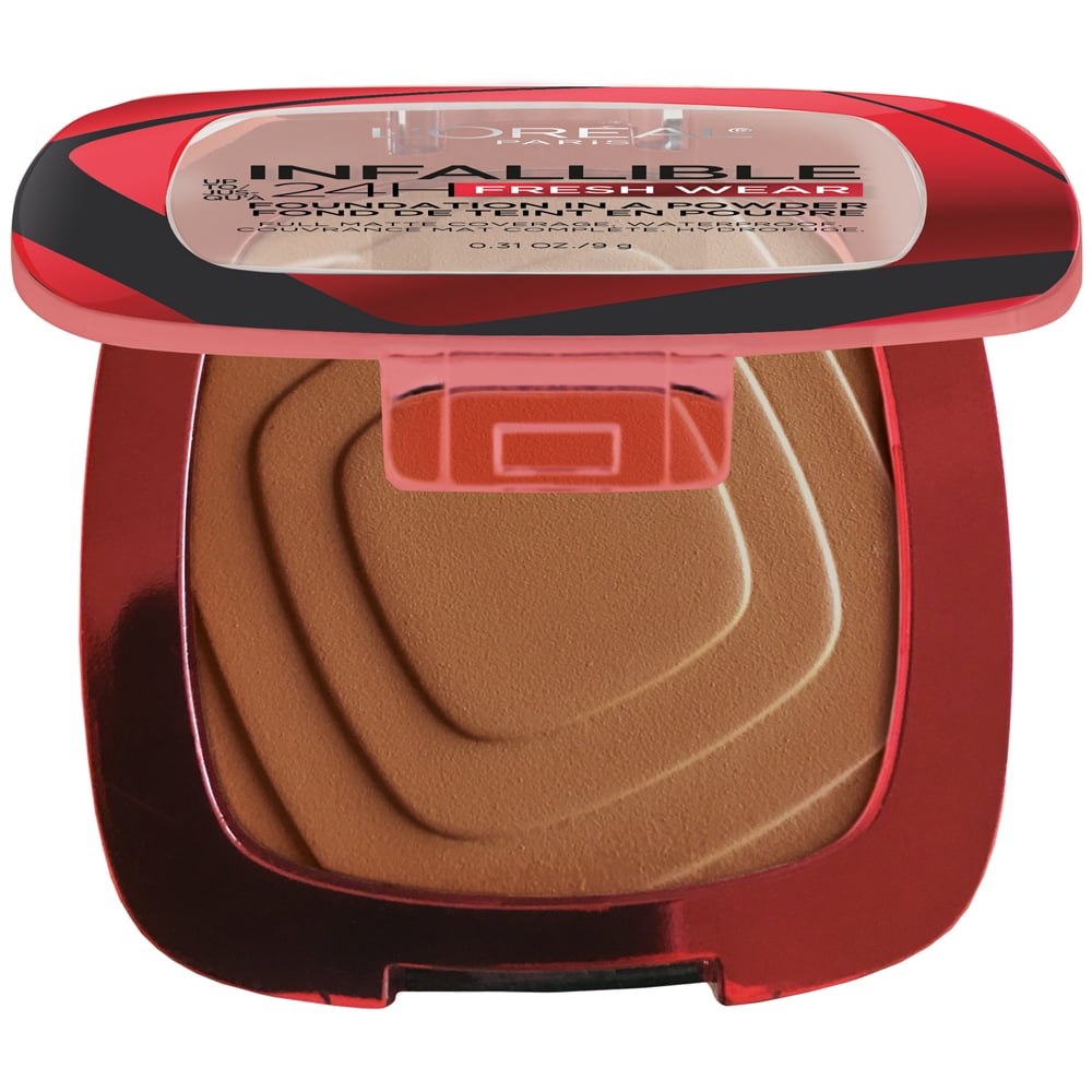 L'Oreal Paris Infallible Fresh Wear 24 Hr Powder Foundation Makeup, 365 Copper, 0.31 oz