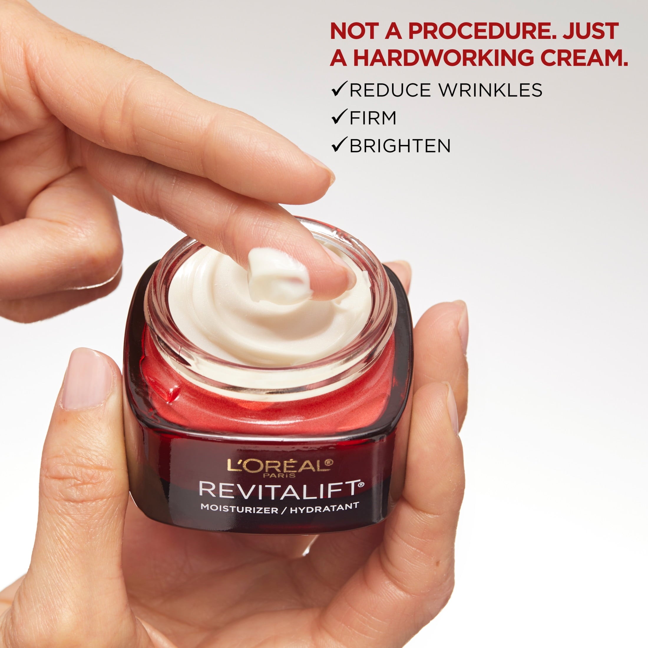 L'Oreal Paris Revitalift Triple Power Anti-Aging Face Moisturizer, Fragrance Free, Pro Retinol, Hyaluronic Acid & Vitamin C to Reduce Wrinkles, Firm & Brighten Skin, Unscented Cream, 1.7 oz