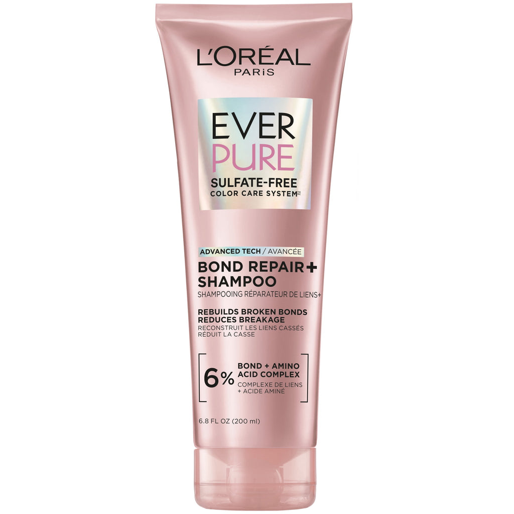 L'Oreal Paris EverPure Sulfate Free Bond Strengthening Shampoo, Conditioner, & Pre Shampoo Treatment Set, 6.8 fl oz