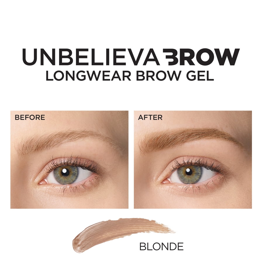 L'Oreal Paris Unbelieva-Brow Longwear Waterproof Tinted Gel, Blonde, 0.15 oz