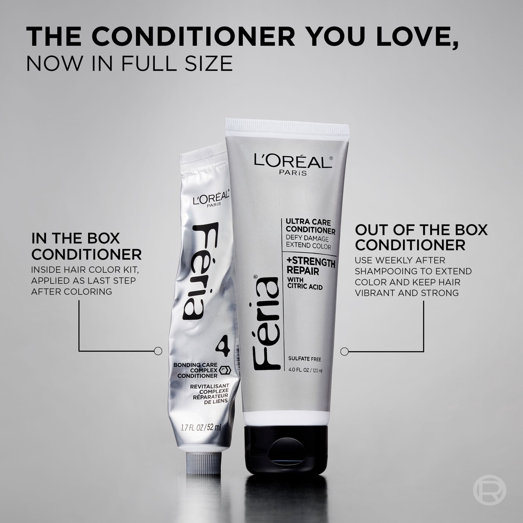 L'Oreal Paris Feria - Hair Color Strength Repair Ultra Care Conditioner, 4 fl oz