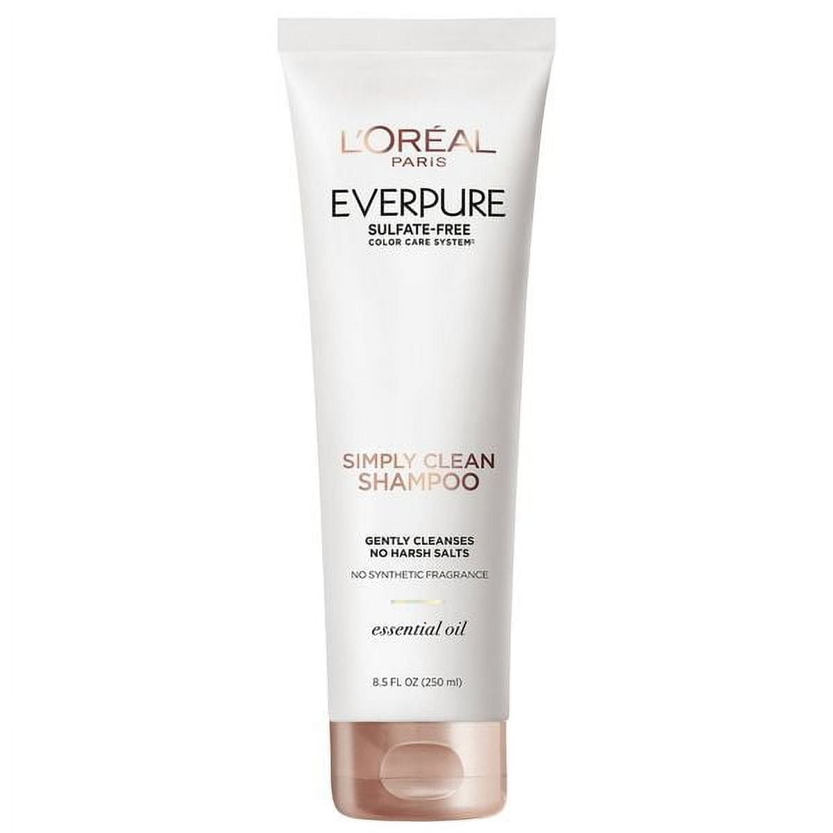 L'Oreal Paris EverPure Simply Clean Shampoo with Essential Oil Sulfates, 8.5 fl oz