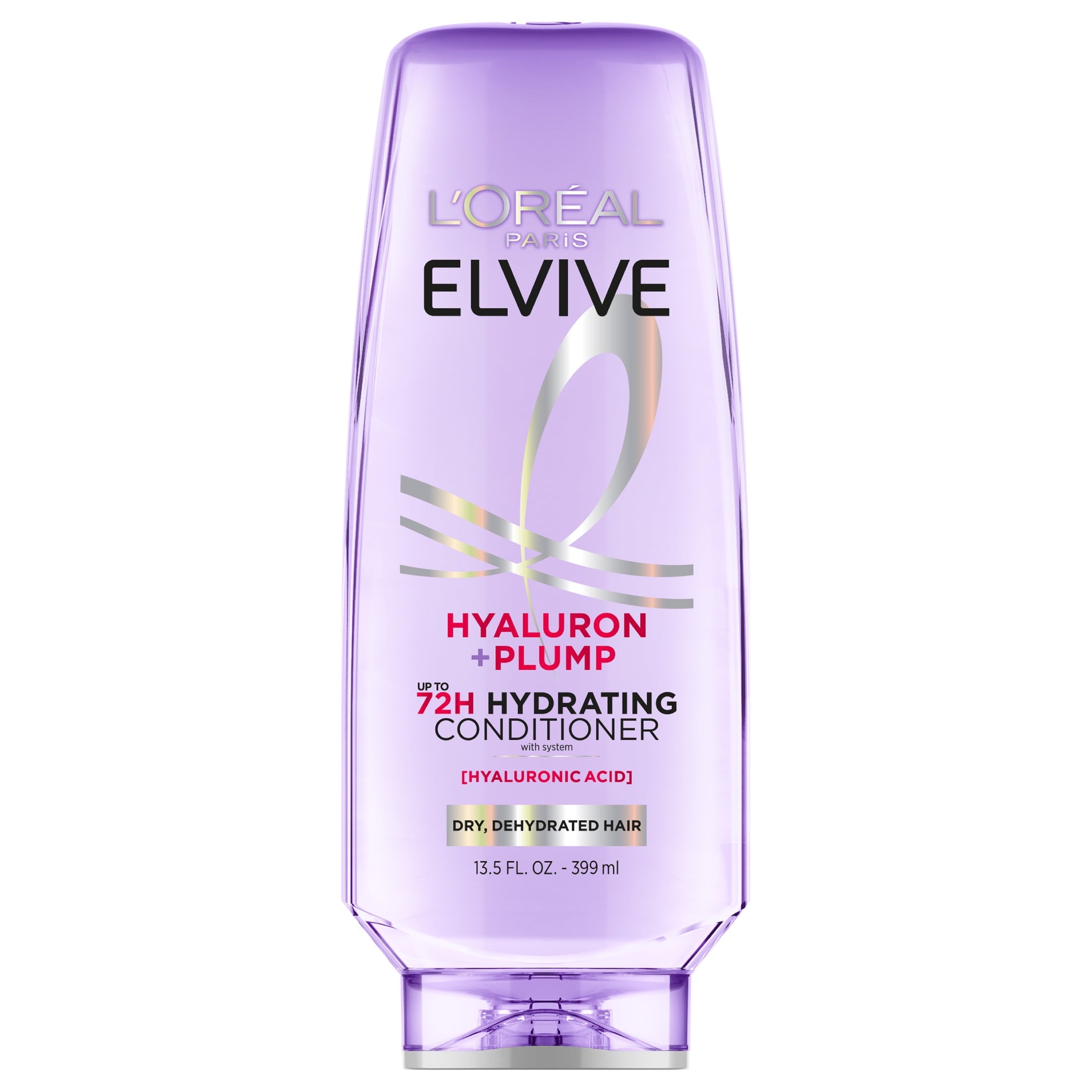 L'Oreal Paris Elvive Hyaluron Plump 72H Hydrating Shampoo, Conditioner, & Moisture Plump Serum Set, 13.5 fl oz