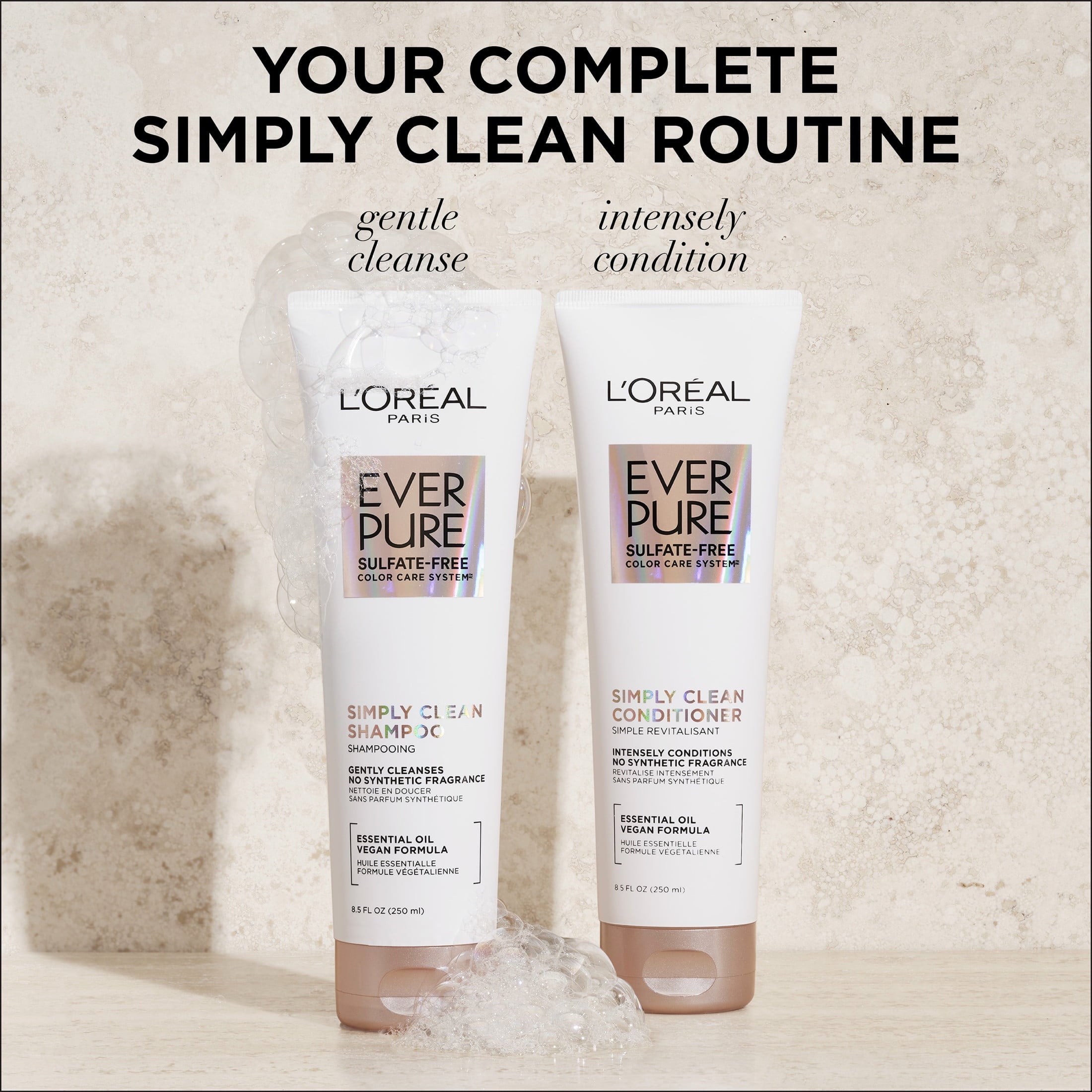 L'Oreal Paris EverPure Simply Clean Squeeze Conditioner, Color Protection, 8.5 OZ
