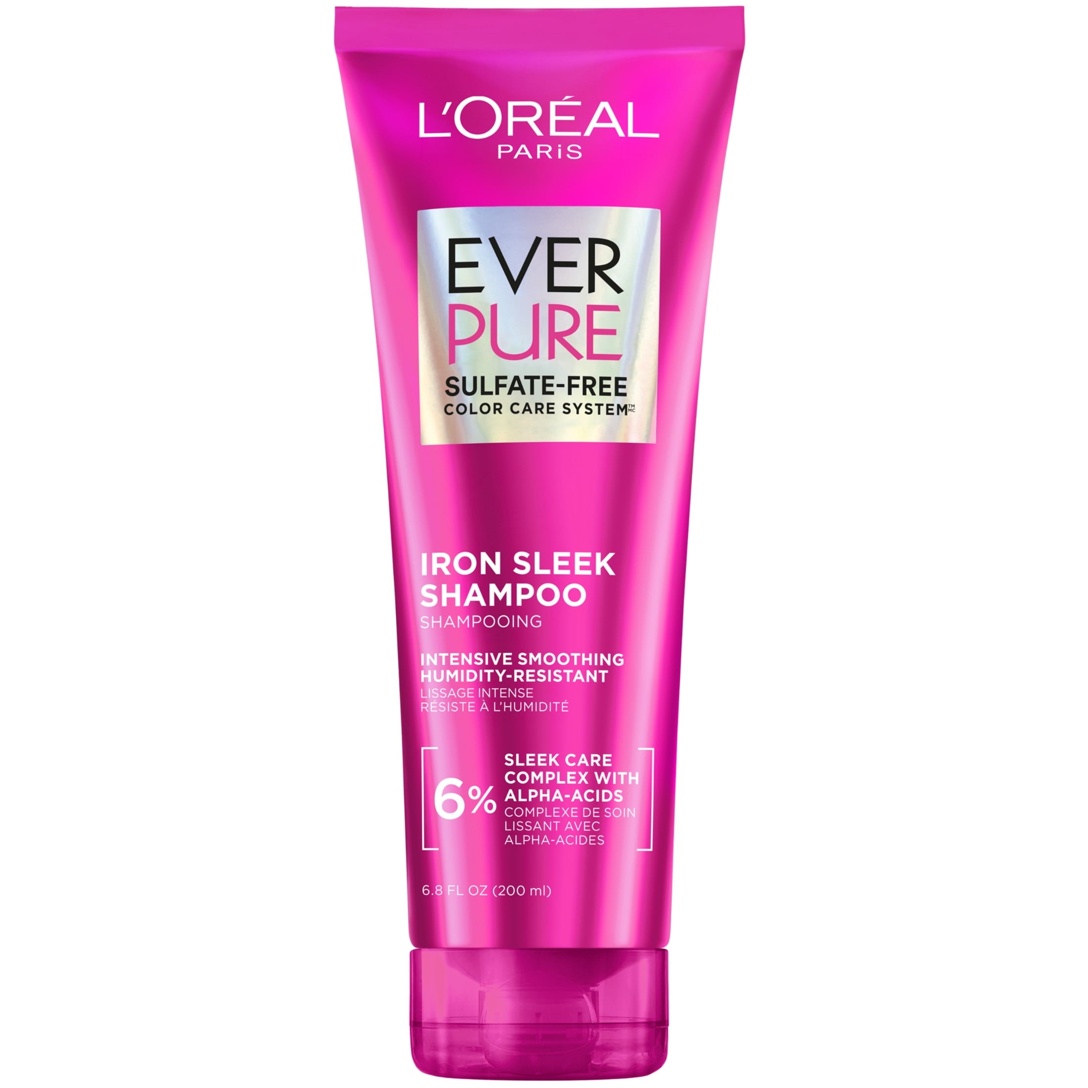 L'Oreal Paris EverPure Sulfate Free Iron Sleek Smoothing Shampoo, 6.8 fl oz
