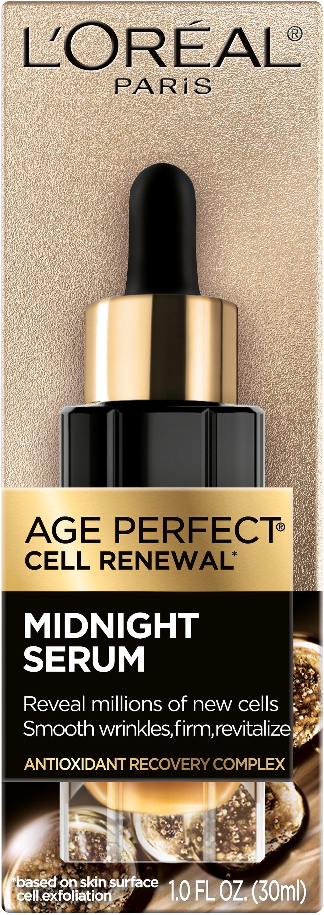 L'Oreal Paris Age Perfect Cell Renewal Midnight Serum, Anti-Aging Complex, 1 fl oz