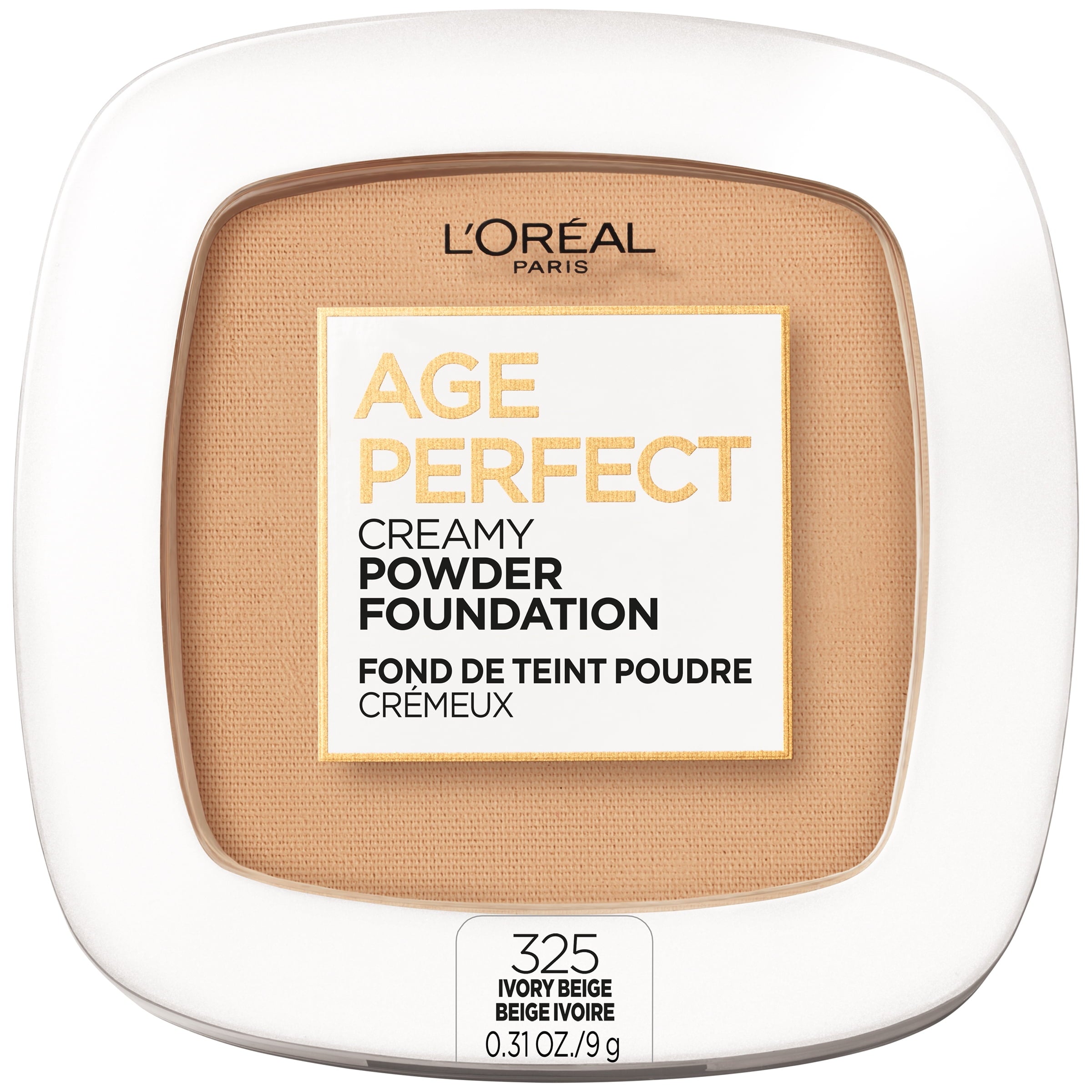 L'Oreal Paris Age Perfect Creamy Powder Foundation with Minerals, Ivory Beige, 0.31 oz.