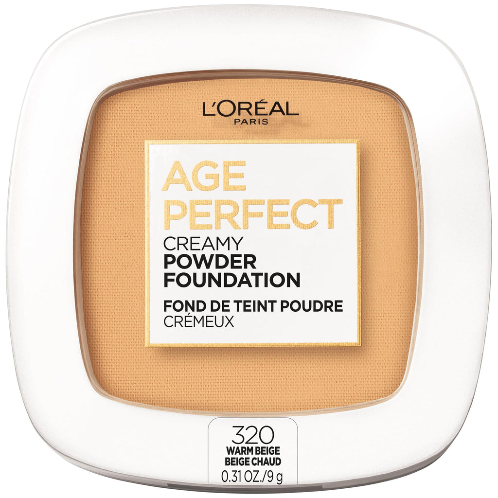 L'Oreal Paris Age Perfect Serum Creamy Foundation Makeup, 320 Warm Beige, 0.31 fl oz