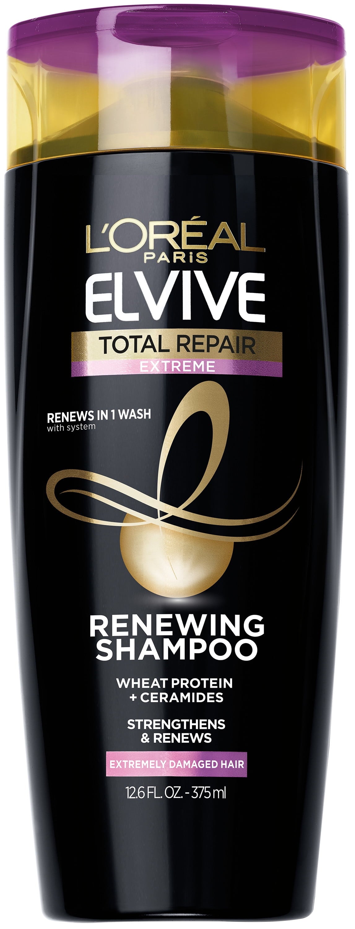 L'Oreal Paris Elvive Total Repair Extreme Repairing Squeeze Tube Shampoo, 12.6 fl oz