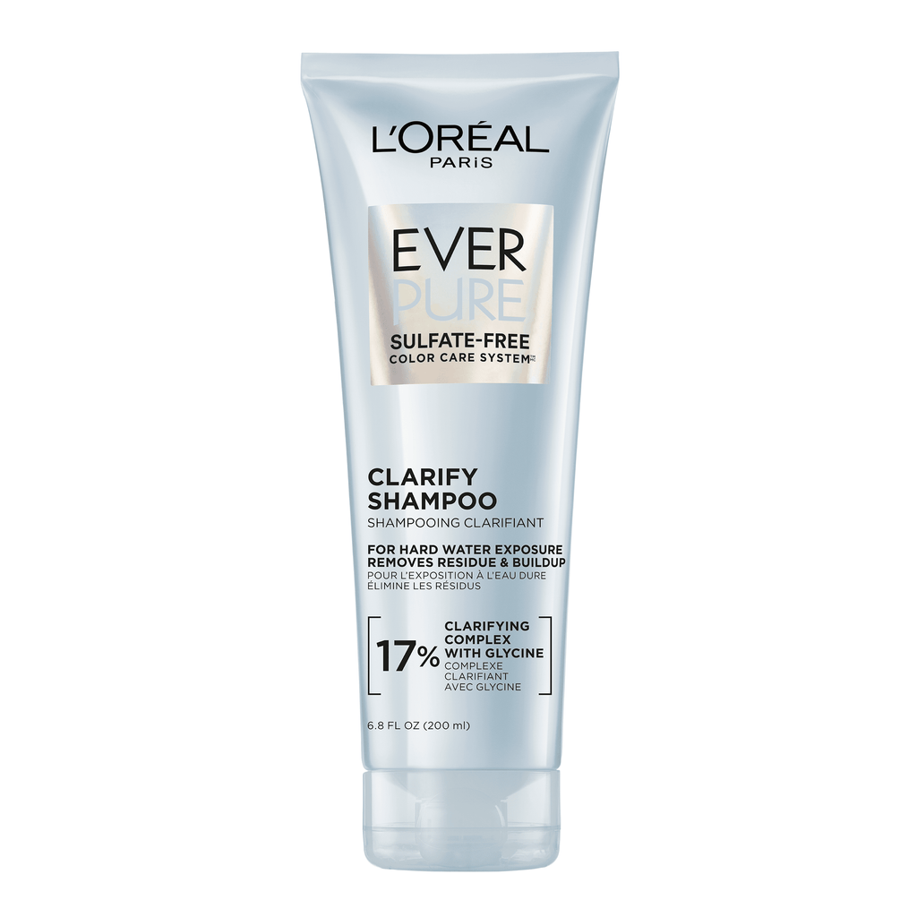 L'Oreal Paris Ever Pure Clarifying Shampoo with Vitamin C, Glycine, for All Hair Types, 6.8 fl oz