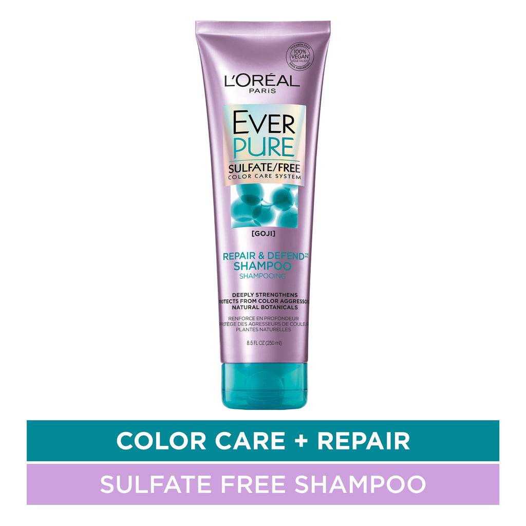 L'Oreal Paris EverPure Sulfate Free Repair and Defend Shampoo with Goji, 8.5 fl. oz.