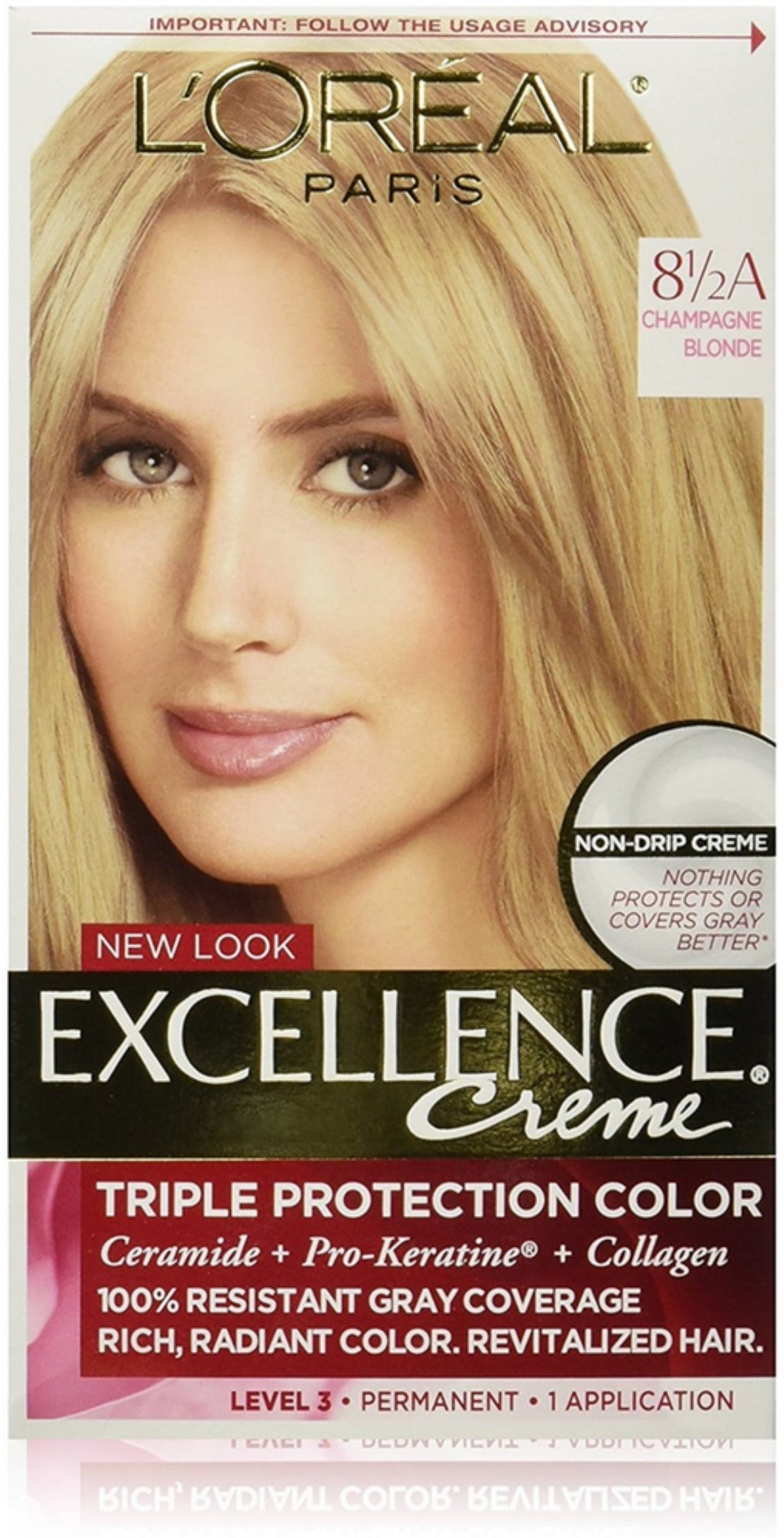 L'Oreal Paris Excellence Creme Permanent Hair Color, Champagne Blonde [8.5A]