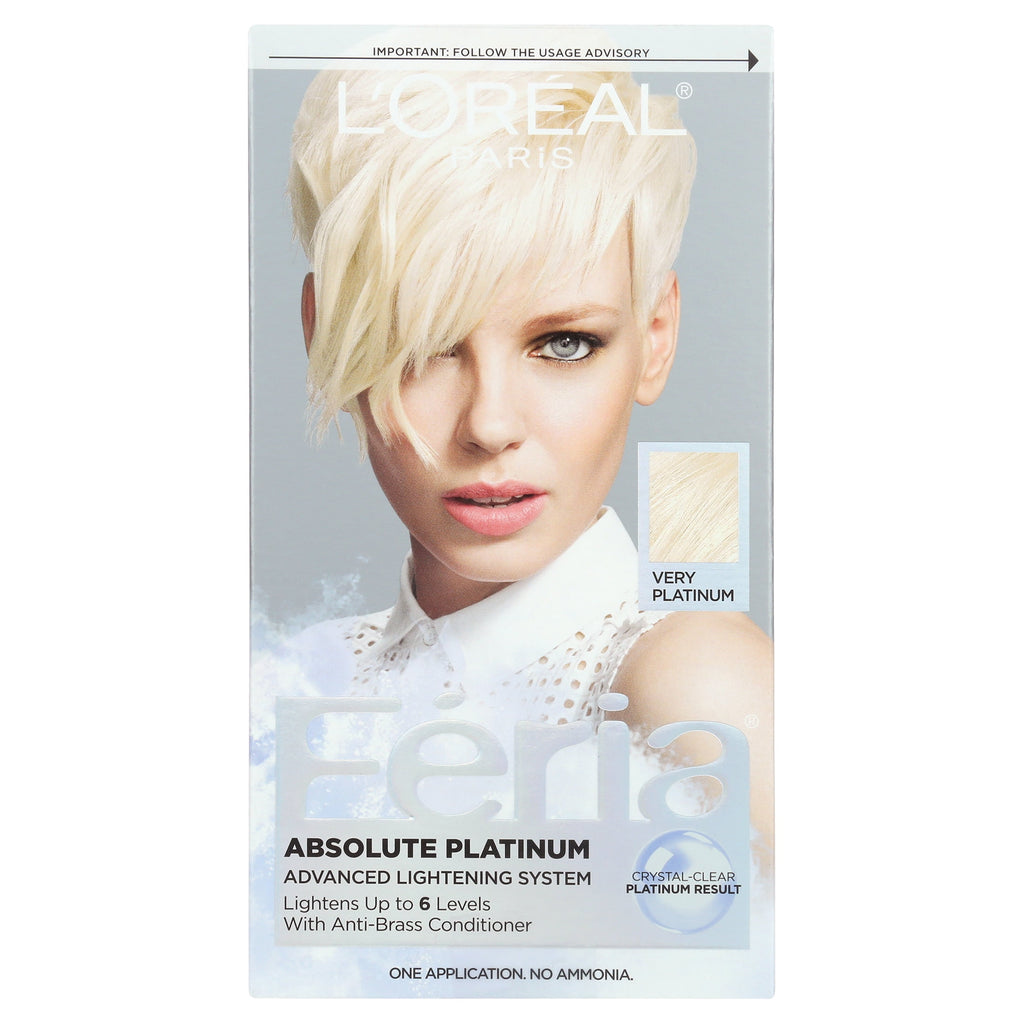 L'Oreal Paris Feria Permanent Hair Color, Very Platinum, 1 Kit