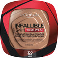 L'Oreal Paris Infallible Fresh Wear 24 Hr Powder Foundation Makeup, 300 Amber, 0.31 oz