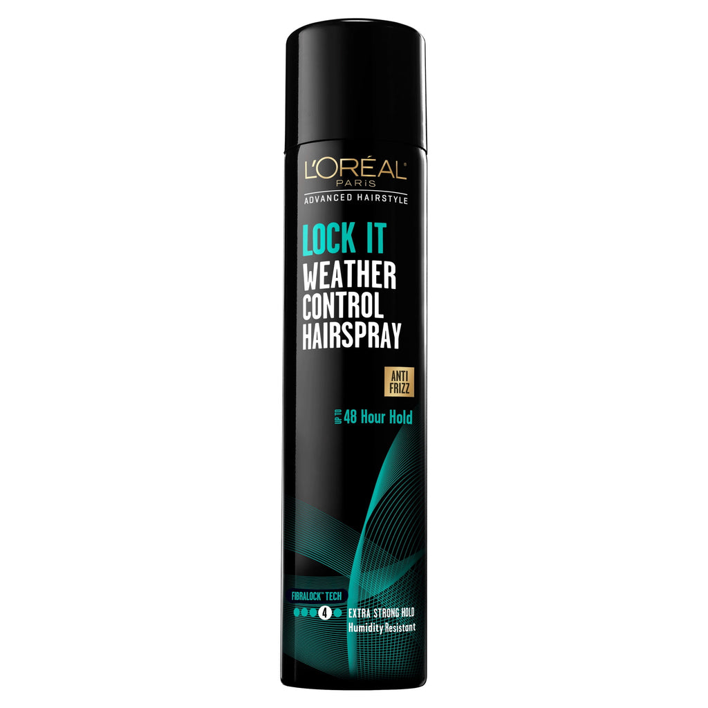 L'Oreal Paris LOCK IT Weather Frizz Control Hairspray, for Normal Hair, 8.25 oz