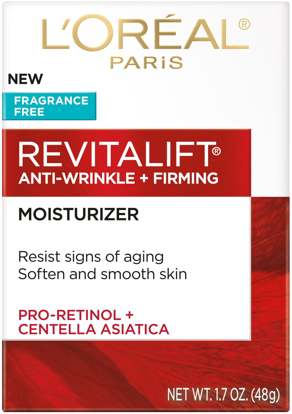 L'Oreal Paris Revitalift Anti-Aging Face and Neck Cream, Fragrance Free, 1.7 oz