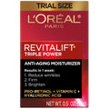 L'Oreal Paris Revitalift Triple Power Anti-Aging Face Moisturizer Travel Size, Pro Retinol, Hyaluronic Acid & Vitamin C, Reduce Wrinkles, 0.5oz
