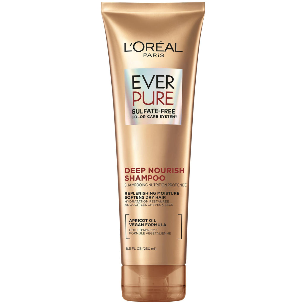 L'Oreal Paris EverPure Deep Nourish Shampoo for Dry Hair, Sulfate Free, 8.5 fl oz