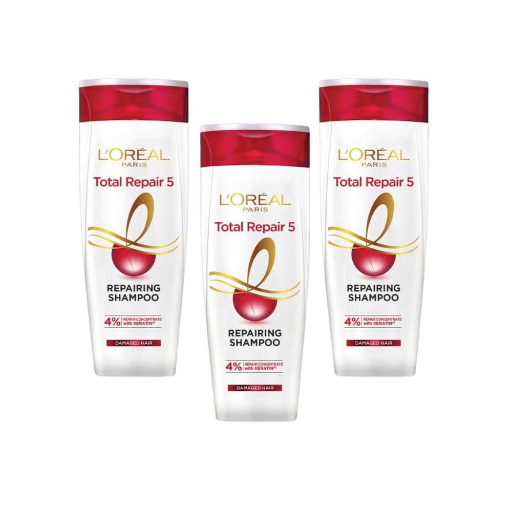 Loreal Paris Elseve Complete Repair 5 Structuring Treatment Shampoo for Damaged Hair 300 ml 3 Pack