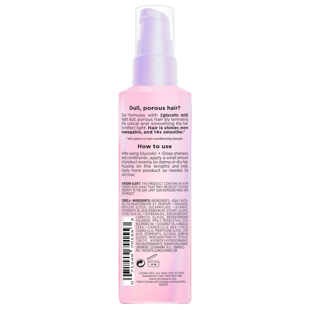 L'Oreal Paris Elvive Glycolic Gloss Shine Enhancing Serum, 4.4 fl oz