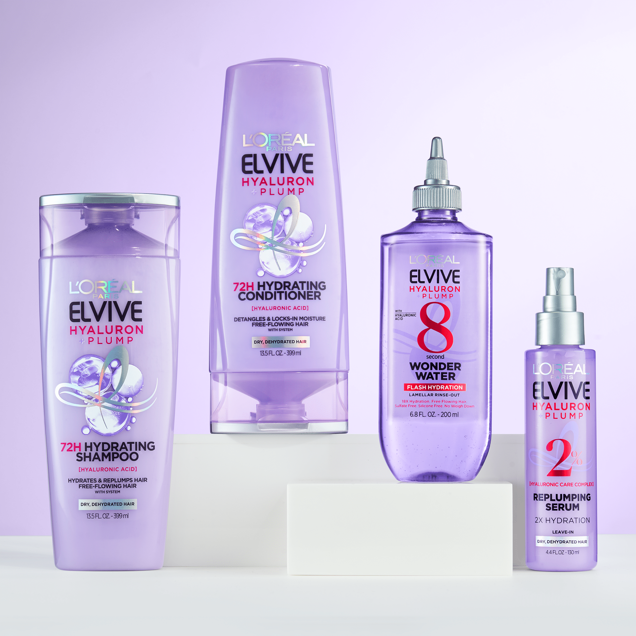L'Oreal Paris Elvive Hyaluron Plump Hydrating Conditioner with Hyaluronic Acid, 12.6 fl oz