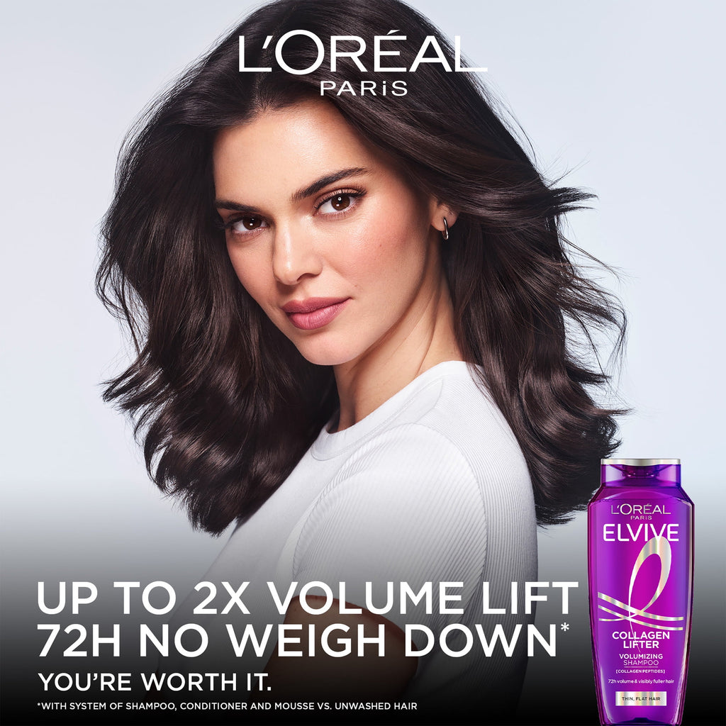 L'Oreal Paris Elvive Collagen Peptide plus Lifter 72h Volumizing Shampoo 13.5 fl oz
