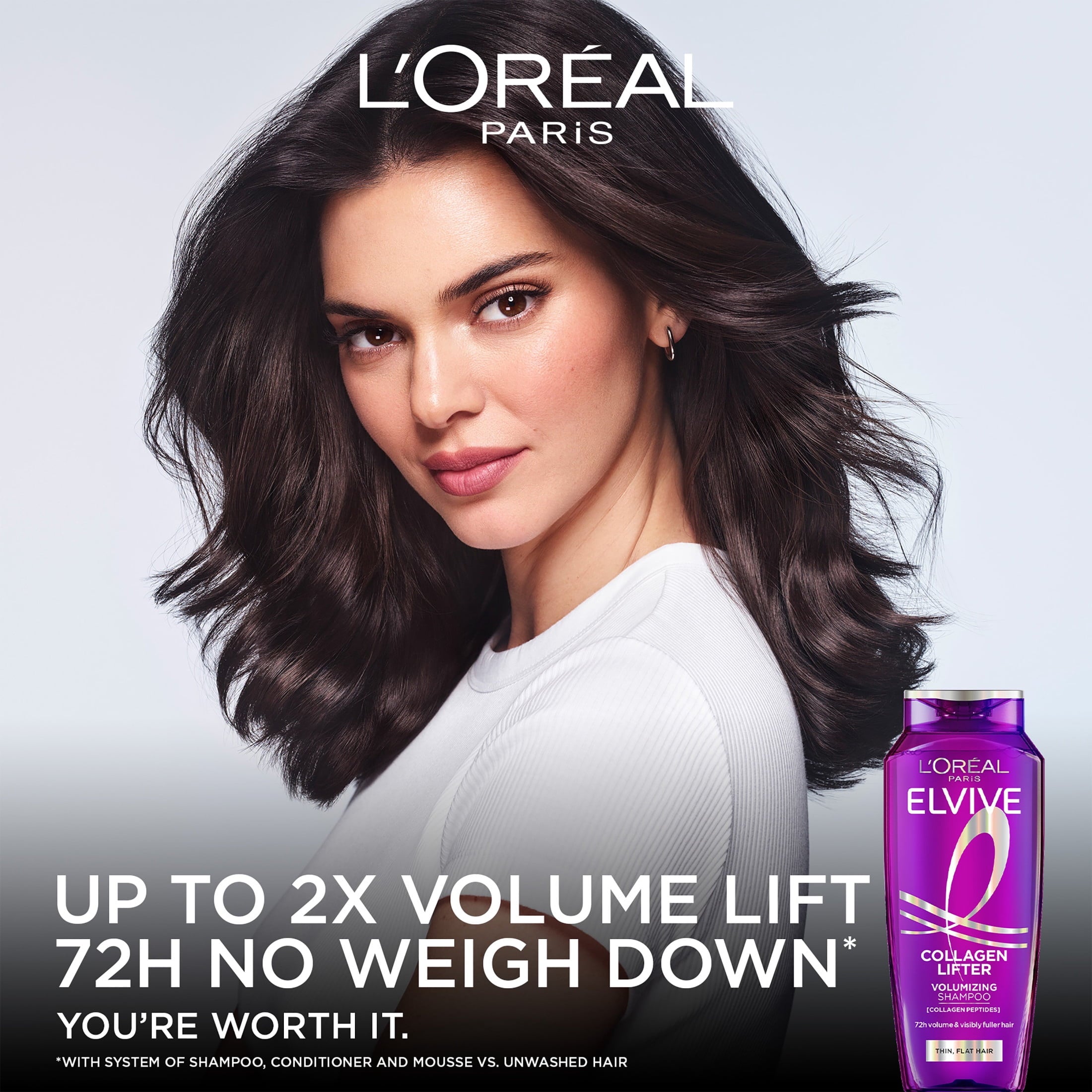 L'Oreal Paris Elvive Collagen Peptide plus Lifter 72h Volumizing Shampoo 13.5 fl oz