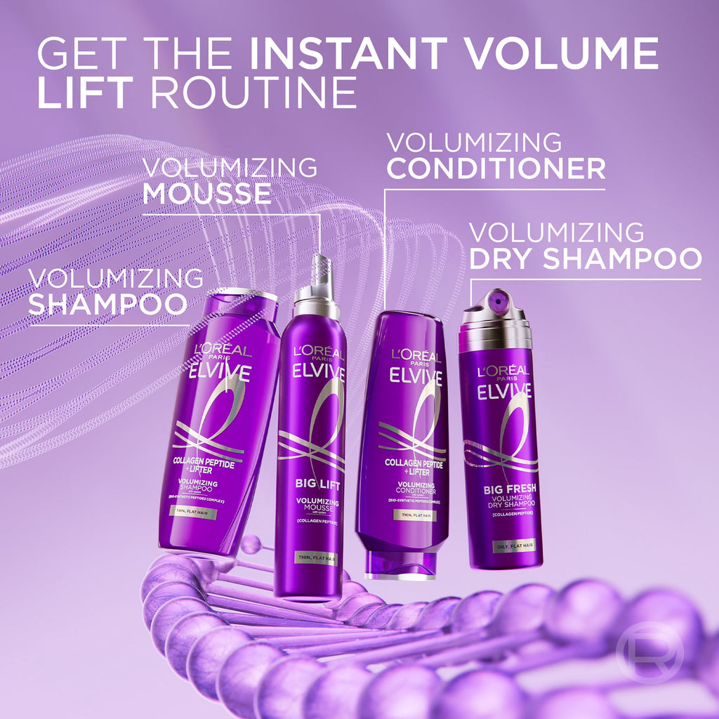 L'Oreal Paris Elvive Collagen Peptide plus Lifter 72h Volumizing Shampoo 13.5 fl oz
