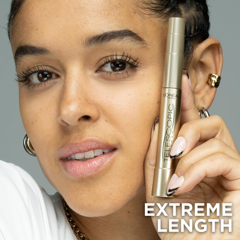 (2 pack) L'Oreal Paris Telescopic Washable Mascara, Carbon Black, 0.27 fl oz