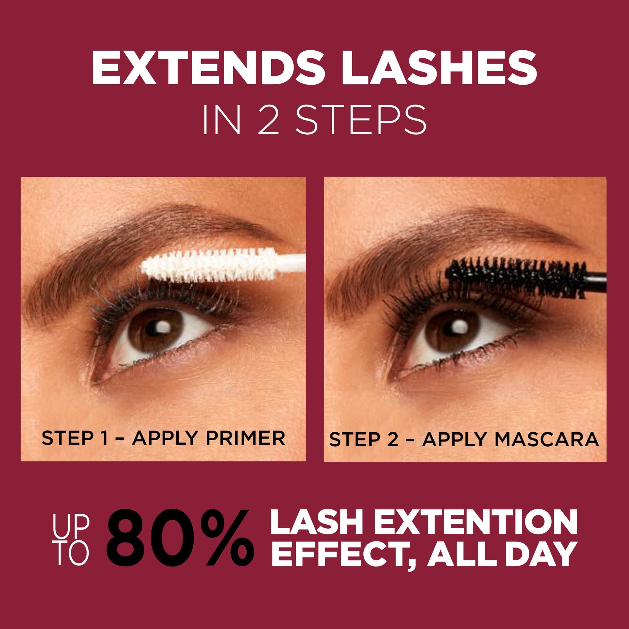 L'Oreal Paris Double Extend Tubing Mascara Lengthening in 2 Steps, Blackest Black