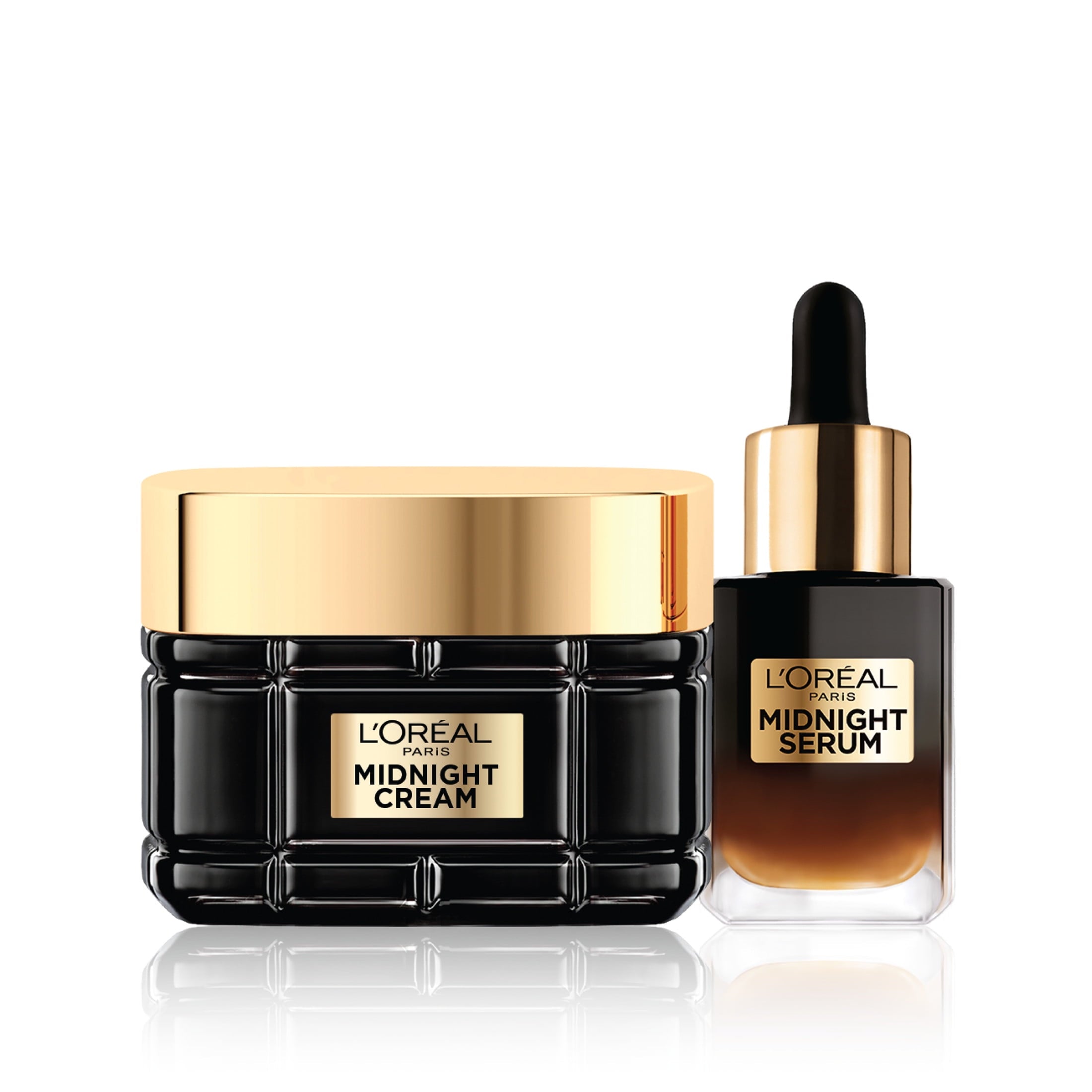 L'Oreal Paris Age Perfect Cell Renewal Duo Pack, Anti-Aging, Anti-Wrinkle Night Moisturizer & Serum with Antioxidant Recovery Complex and Vitamin E, 1.7 oz, 0.5 fl. oz.