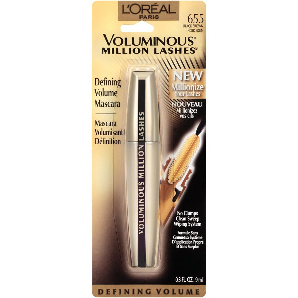 L'Oreal Paris Voluminous Million Lashes Mascara, Black Brown