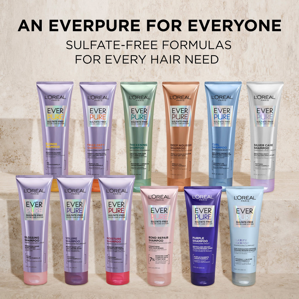 L'Oreal Paris EverPure Frizz Defy Squeeze Conditioner with Marula Oil, 8.5 fl oz