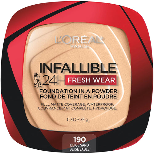 (2 pack) L'Oreal Paris Infallible Pressed Powder, Beige Sand-190, 0.31 oz