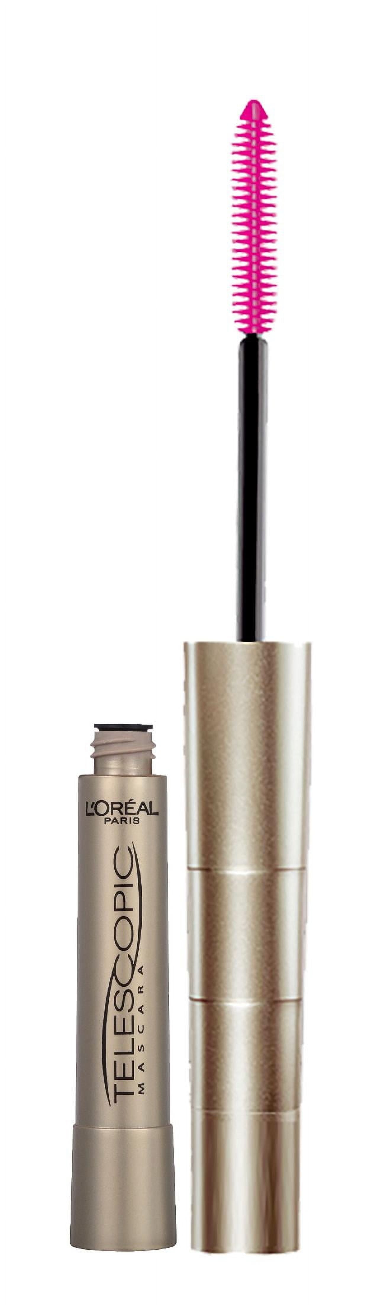(2 pack) L'Oreal Paris Telescopic Original Washable Mascara, Blackest Black, 0.27 fl oz