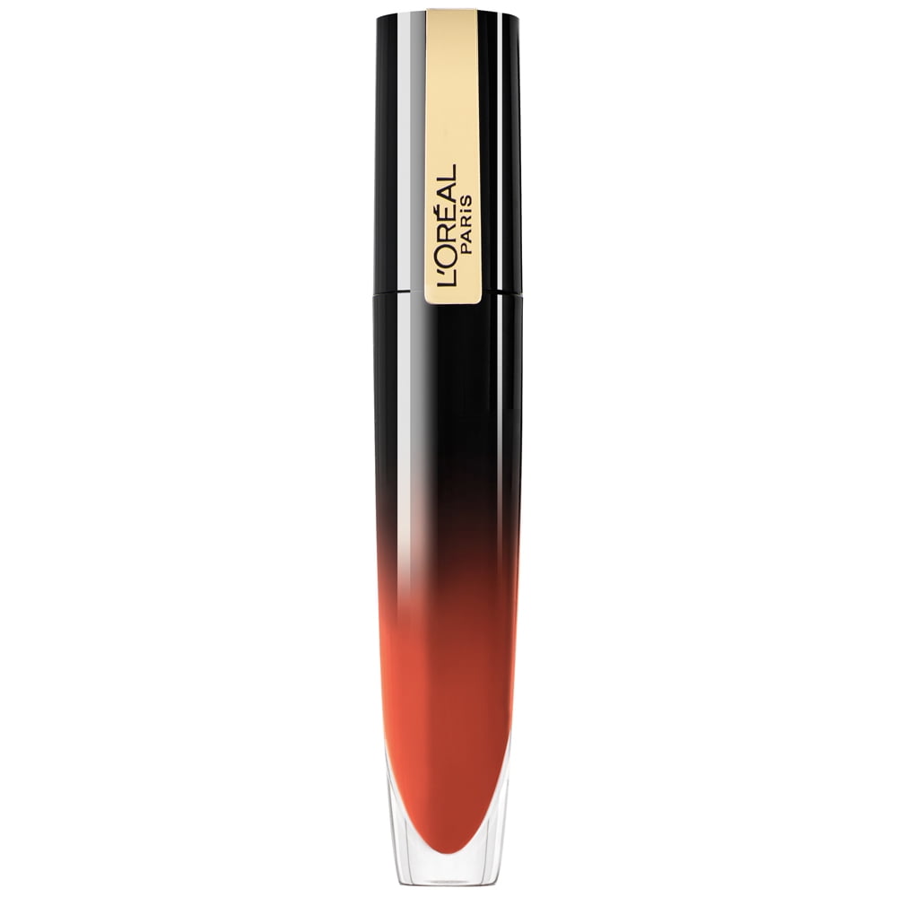 L'Oreal Paris Brilliant Signature Shiny Lip Stain, Be Courageous, 0.21 fl oz, Smudge-Proof