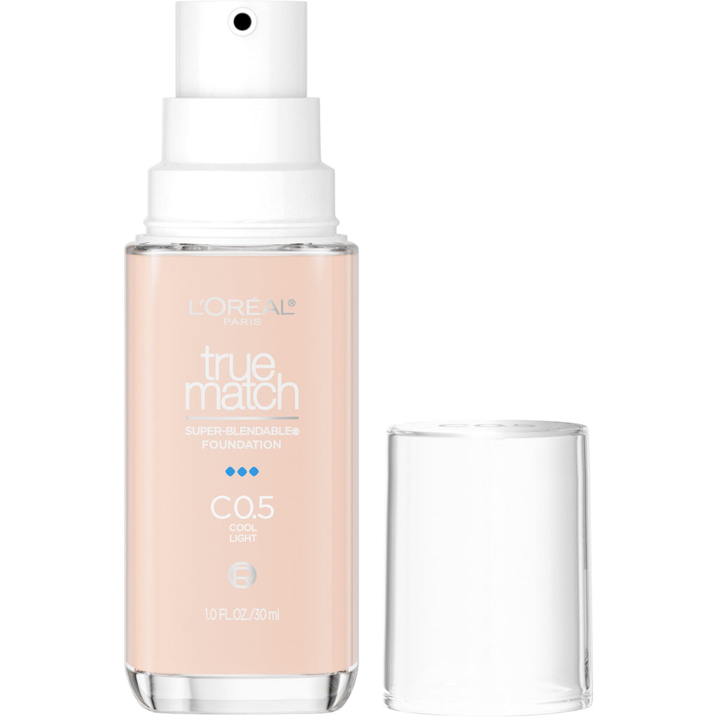 (2 pack) L'Oreal Paris True Match Cream Foundation Makeup, C0.5 Cool Light, 1 fl oz