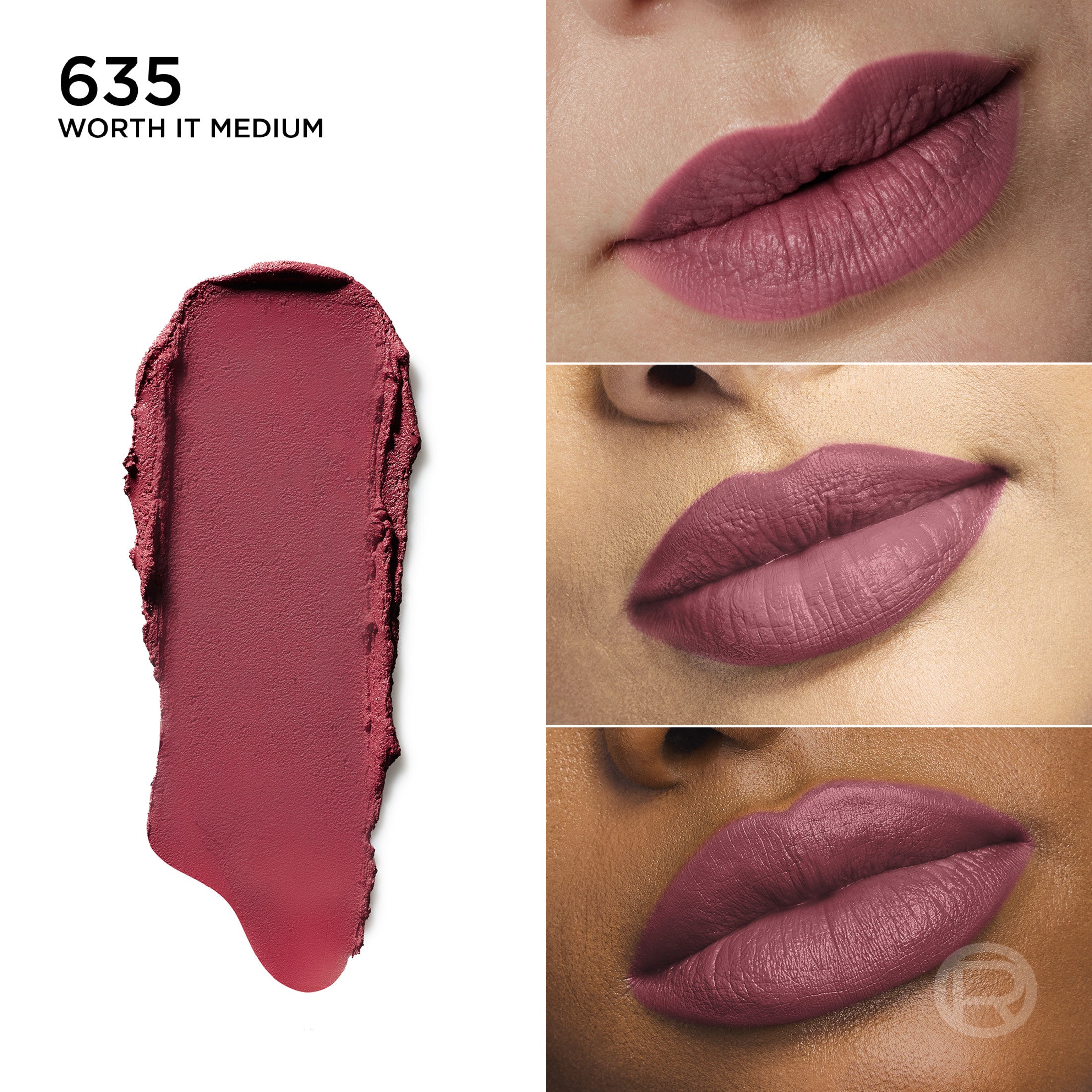 L'Oreal Paris Colour Riche Blurred Matte Lipstick , Worth It Medium 635, 0.13 oz