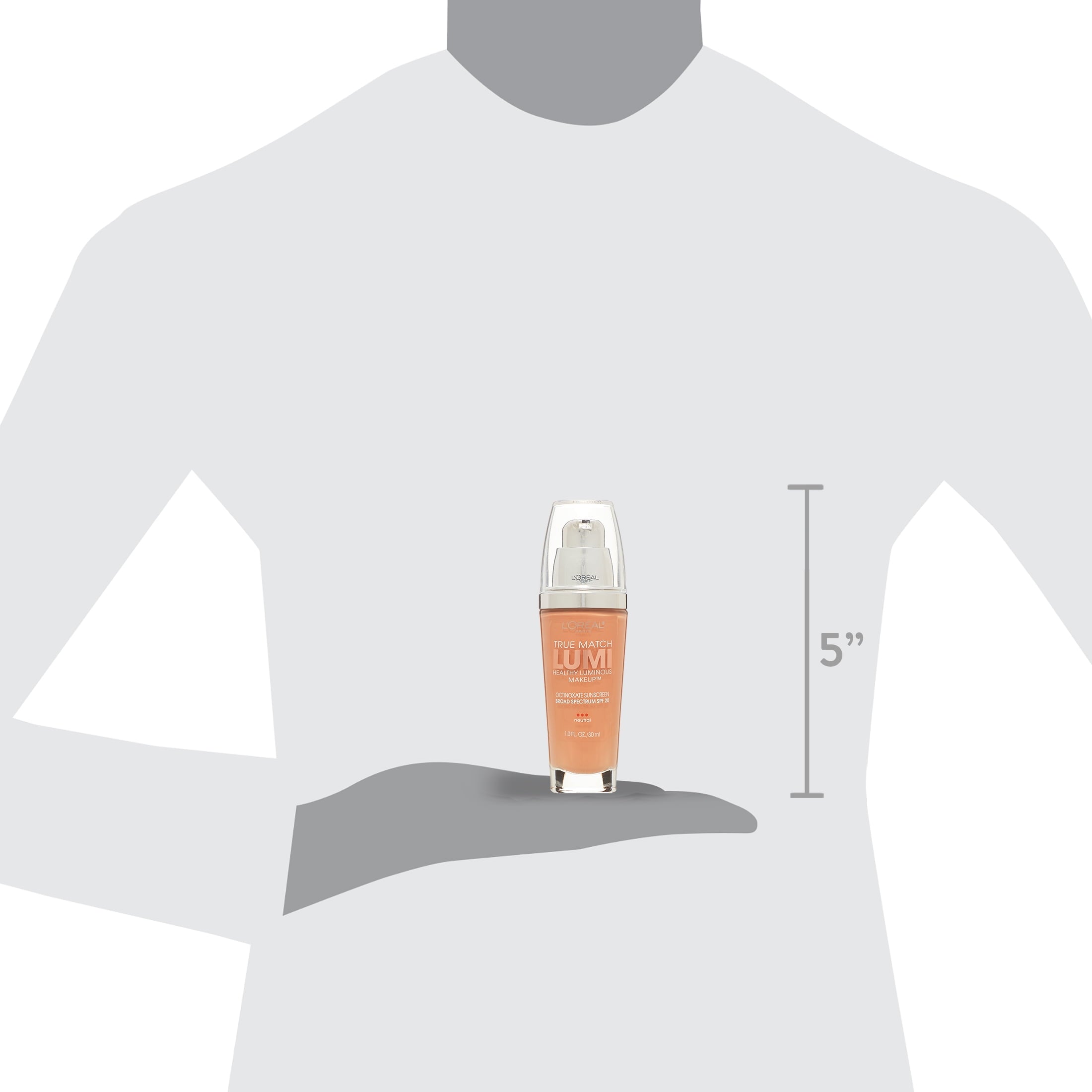 (2 pack) L'Oreal Paris True Match Lumi SPF 20 Liquid Foundation Makeup, N3 Natural Buff, 1 fl oz