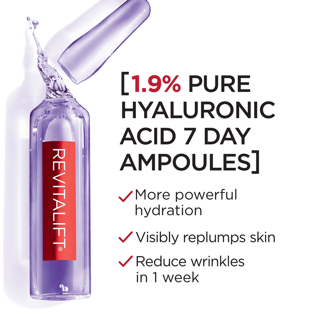L'Oreal Paris Revitalift Derm Intensives Hyaluronic Acid Serum, 0.28 fl oz (7 Pack)