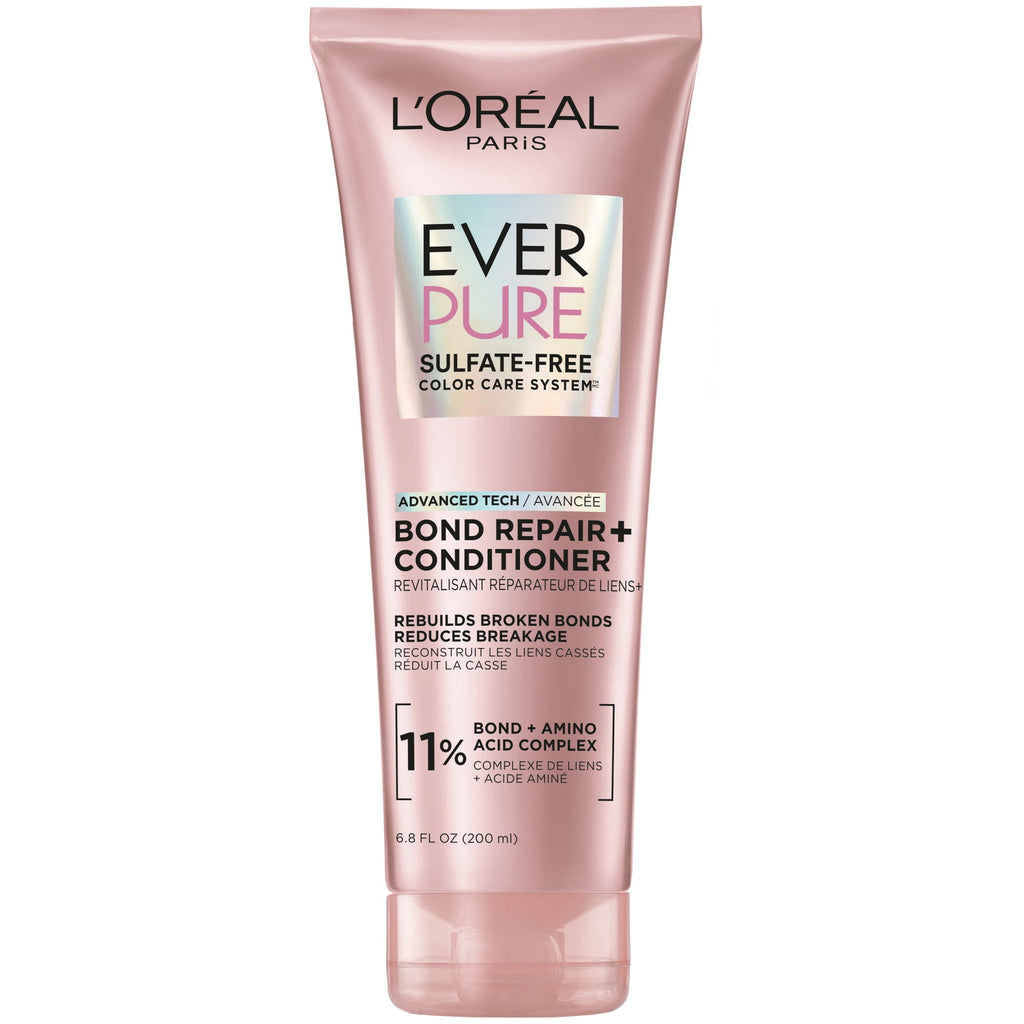 L'Oreal Paris EverPure Sulfate Free Bond Strengthening Shampoo, Conditioner, & Pre Shampoo Treatment Set, 6.8 fl oz