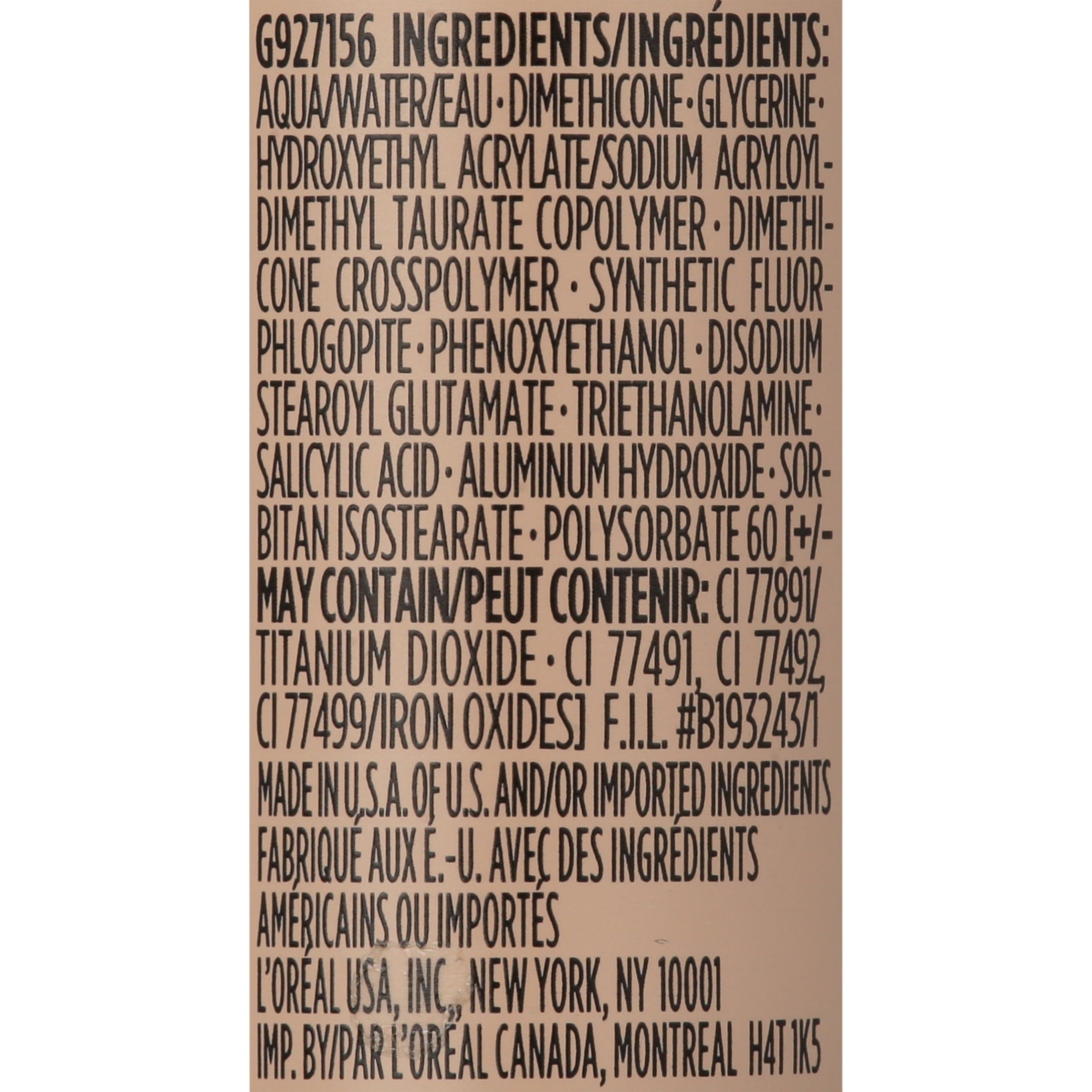 L'Oreal Paris Infallible Total Cover Liquid Foundation, Classic Ivory, 1 fl oz