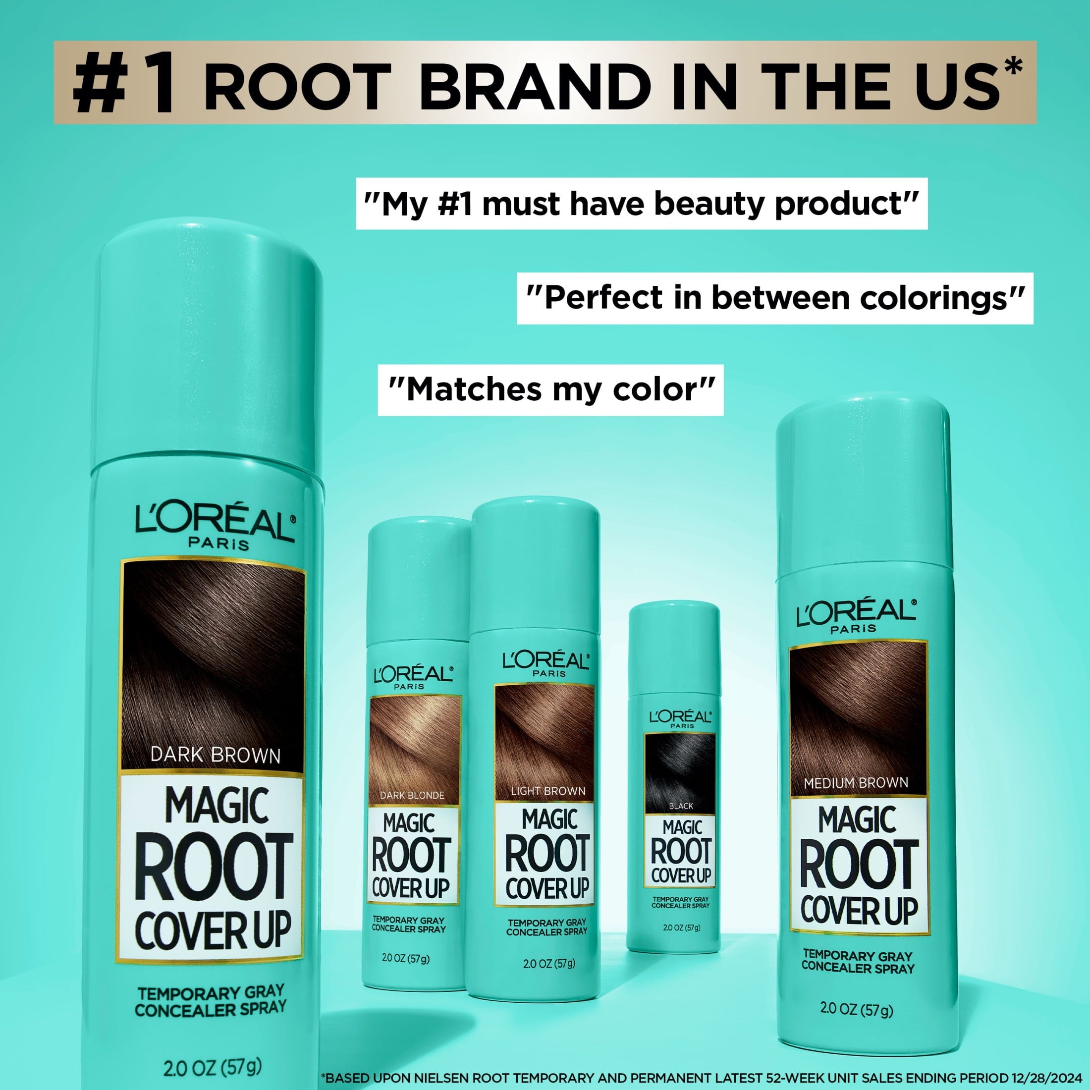 L'Oreal Paris Magic Root Cover Up Temporary Gray Concealer Spray, Dark Blonde, 2 oz