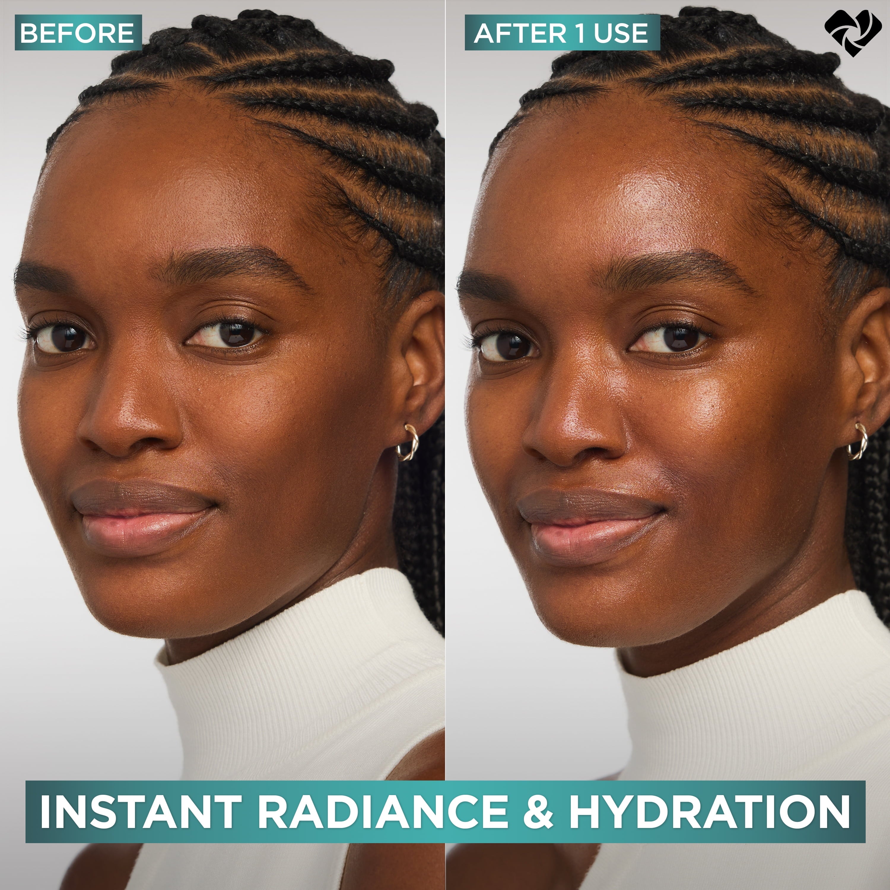 L'Oreal Paris Bright Reveal Vitamin C Glow Face Moisturizer, All Skin Types, 72H Hydration, 1.7 oz