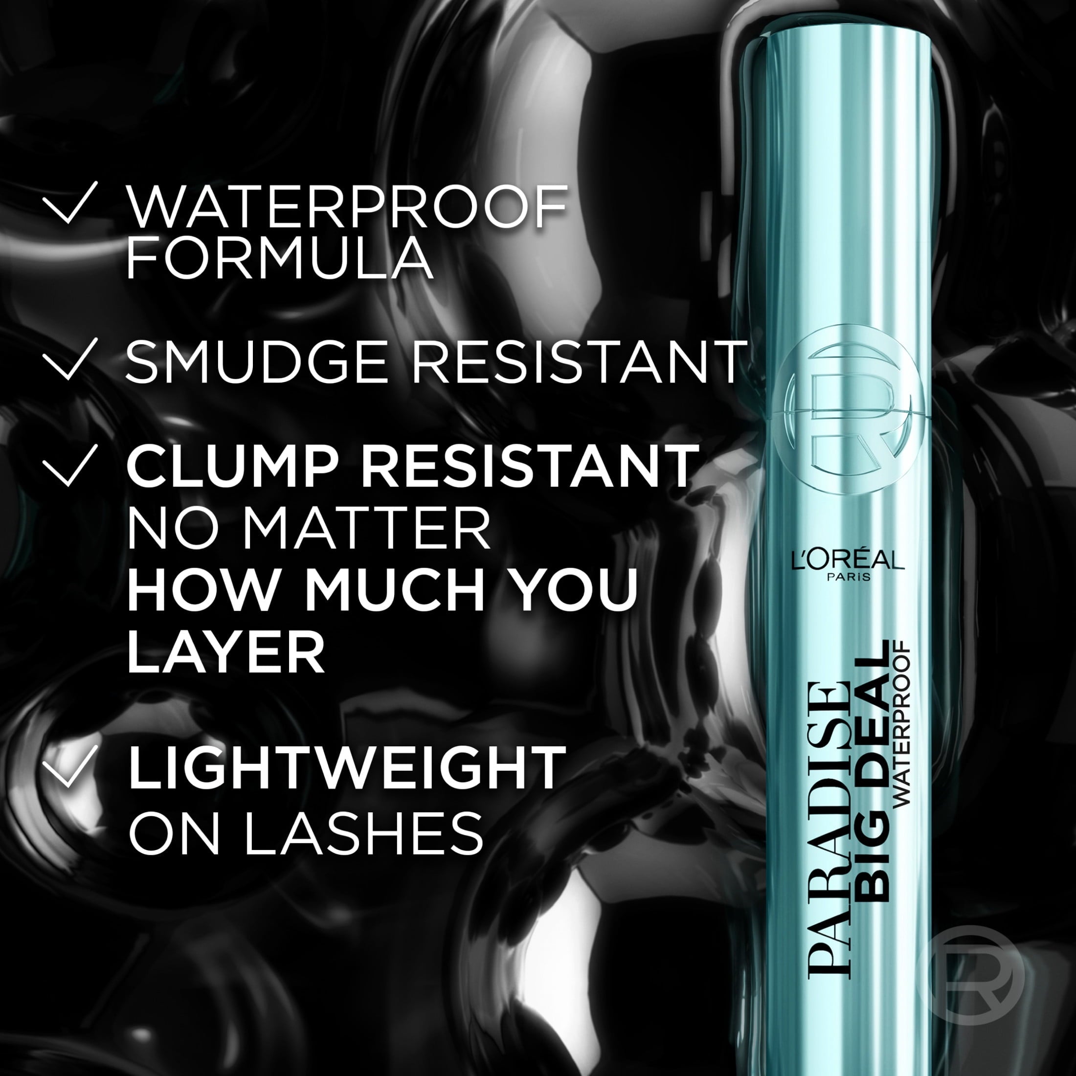 L'Oreal Paris Paradise Big Deal Mascara Waterproof, Buildable, Black, 0.32 fl oz