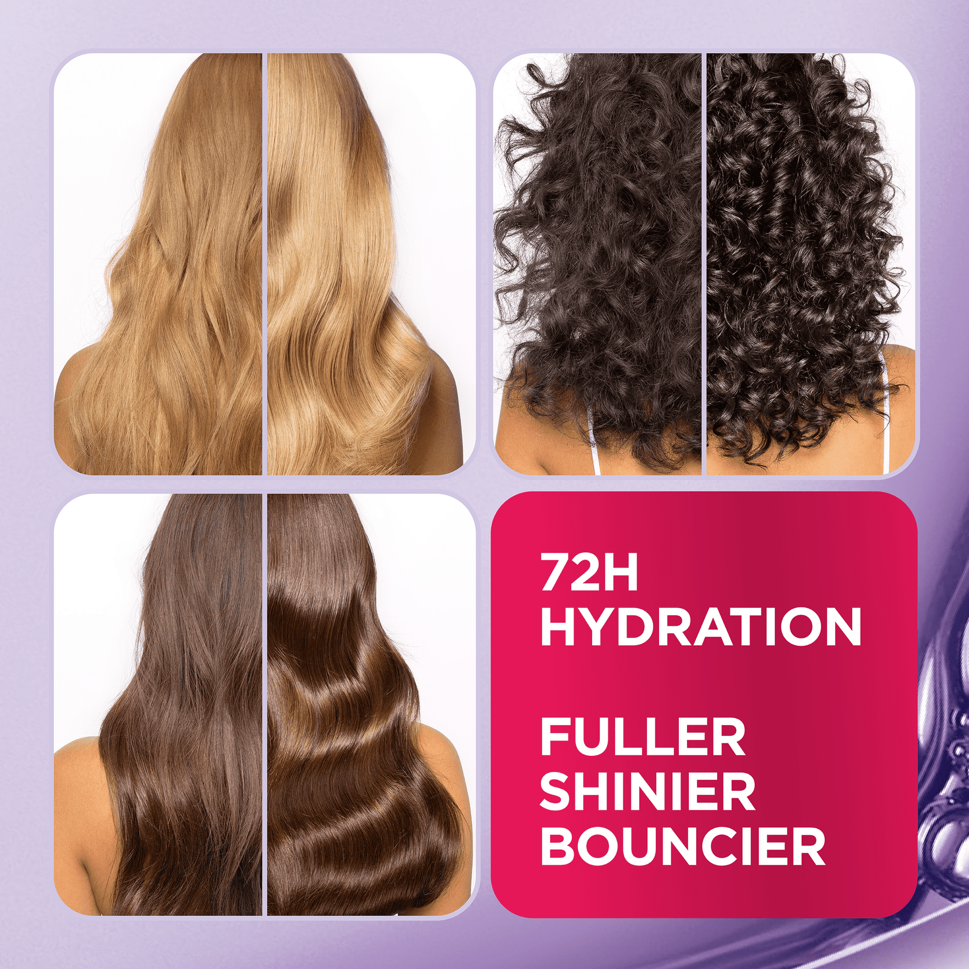 L'Oreal Paris Elvive Hyaluron Plump 72H Hydrating Shampoo, Conditioner, & Moisture Plump Serum Set, 13.5 fl oz