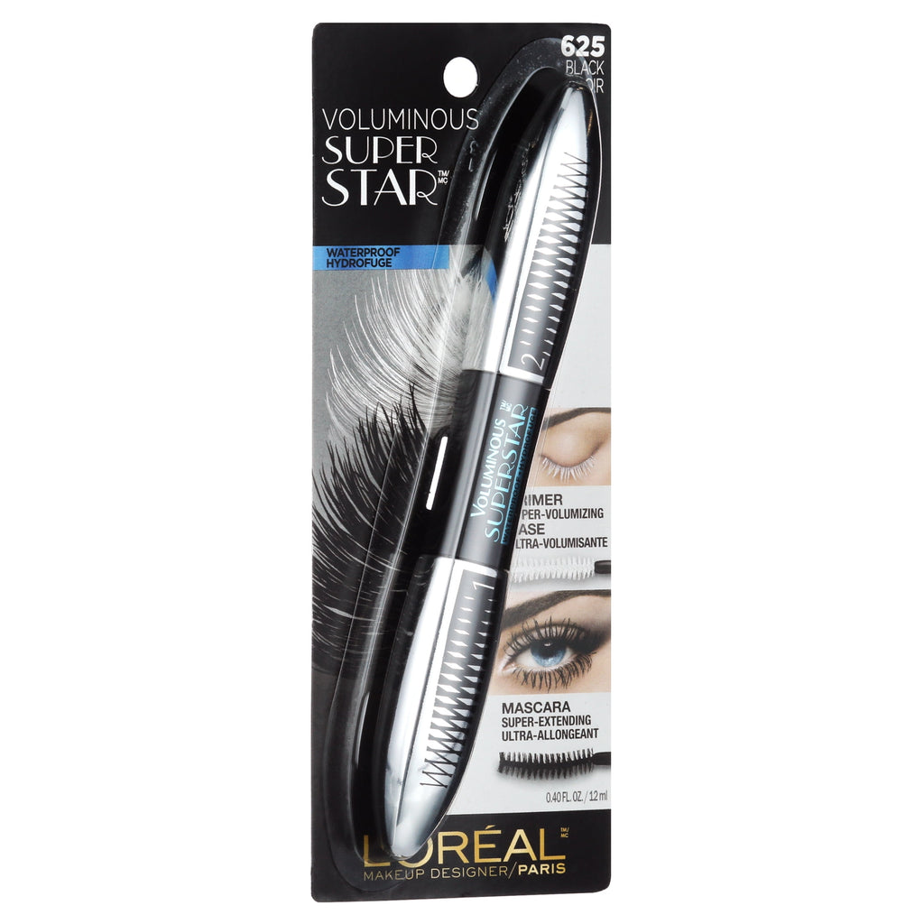 L'Oreal Paris Voluminous Superstar Waterproof Mascara, Black, 0.4 fl. oz.